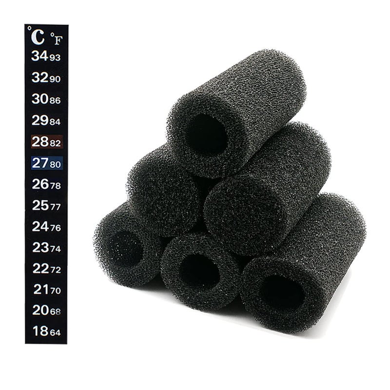IAFVKAI 6 PCS Pre-Filter Sponge Aquarium Foam Sponge Roll Intake Filter Cover for Fish Tank Large - Image 1